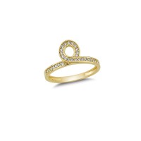 14K Solid Gold Art Design Fashion Ladies Ring