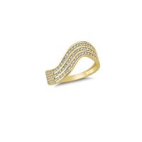 14K Solid Gold Art Design Fashion Ladies Ring