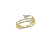 14K Solid Gold Art Design Fashion Ladies Ring