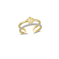 14K Solid Gold Art Design Fashion Ladies Ring