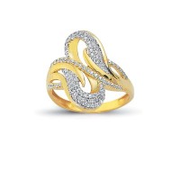 14K Solid Gold Art Design Fashion Ladies Ring