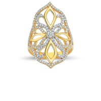 14K Solid Gold Art Design Fashion Ladies Ring