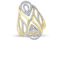 14K Solid Gold Art Design Fashion Ladies Ring