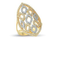 14K Solid Gold Art Design Fashion Ladies Ring