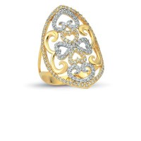 14K Solid Gold Art Design Fashion Ladies Ring