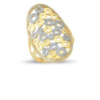 14K Solid Gold Art Design Fashion Ladies Ring