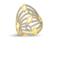 14K Solid Gold Art Design Fashion Ladies Ring