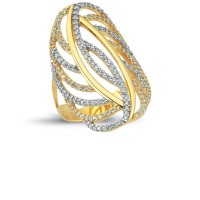 14K Solid Gold Art Design Fashion Ladies Ring