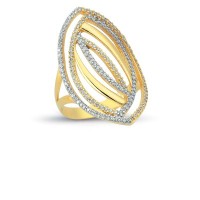 14K Solid Gold Art Design Fashion Ladies Ring