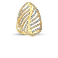 14K Solid Gold Art Design Fashion Ladies Ring