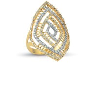 14K Solid Gold Art Design Fashion Ladies Ring