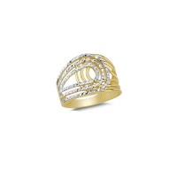 14K Solid Gold Art Design Fashion Ladies Ring