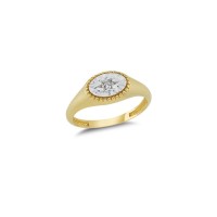 14K Solid Gold Art Design Fashion Ladies Ring