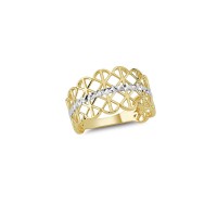 14K Solid Gold Art Design Fashion Ladies Ring