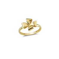 14K Solid Gold Art Design Fashion Ladies Ring