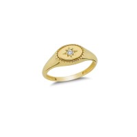 14K Solid Gold Art Design Fashion Ladies Ring