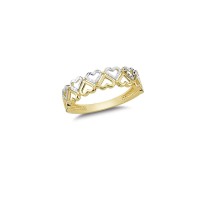 14K Solid Gold Art Design Fashion Love Ladies Ring