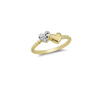 14K Solid Gold Art Design Fashion Love Ladies Ring