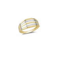 14K Solid Gold Art Design Fashion Ladies Ring