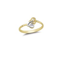 14K Solid Gold Art Design Fashion Love Ladies Ring