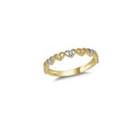 14K Solid Gold Art Design Fashion Love Ladies Ring