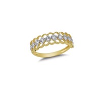 14K Solid Gold Art Design Fashion Ladies Ring