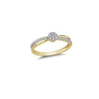 14K Solid Gold Art Design Fashion Solitaire Ladies Ring