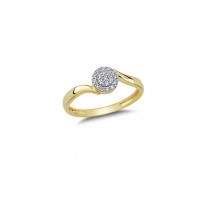 14K Solid Gold Art Design Fashion Solitaire Ladies Ring