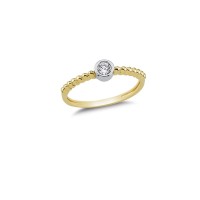 14K Solid Gold Art Design Fashion Solitaire Ladies Ring