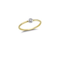 14K Solid Gold Art Design Fashion Solitaire Ladies Ring