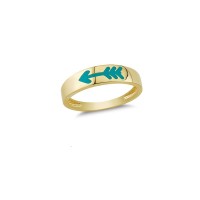 14K Solid Gold Art Design Fashion Ladies Ring