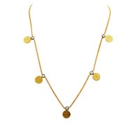 14K Solid Gold Coin Necklace