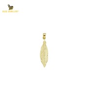 14K Solid Gold Design Charm Pendant