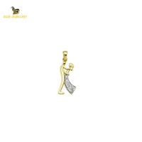 14K Solid Gold Design Charm Pendant