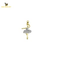 14K Solid Gold Design Charm Pendant