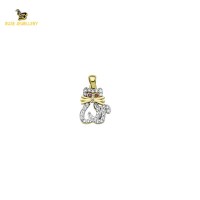 14K Solid Gold Design Charm Pendant