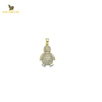 14K Solid Gold Design Charm Pendant