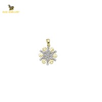 14K Solid Gold Design Charm Pendant