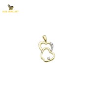 14K Solid Gold Design Charm Pendant