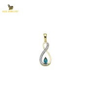 14K Solid Gold Design Charm Pendant