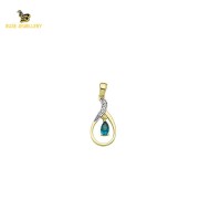 14K Solid Gold Design Charm Pendant