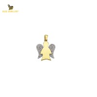 14K Solid Gold Design Charm Pendant