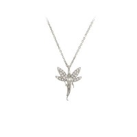 14K Solid Gold Fairy Necklace