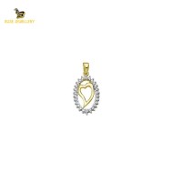 14K Solid Gold Heart Charm Pendant