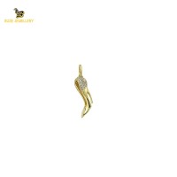 14K Solid Gold Heeled Shoes Charm Pendant