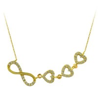 14K Solid Gold İnfinity Necklace