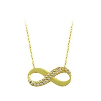 14K Solid Gold İnfinity Necklace