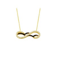 14K Solid Gold İnfinity Necklace