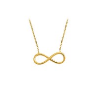 14K Solid Gold İnfinity Necklace