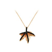 14K Solid Gold Leaf Necklace